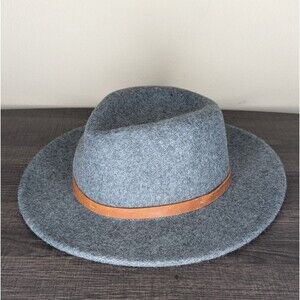 Frye Wool Fedora Hat Gray Size Medium